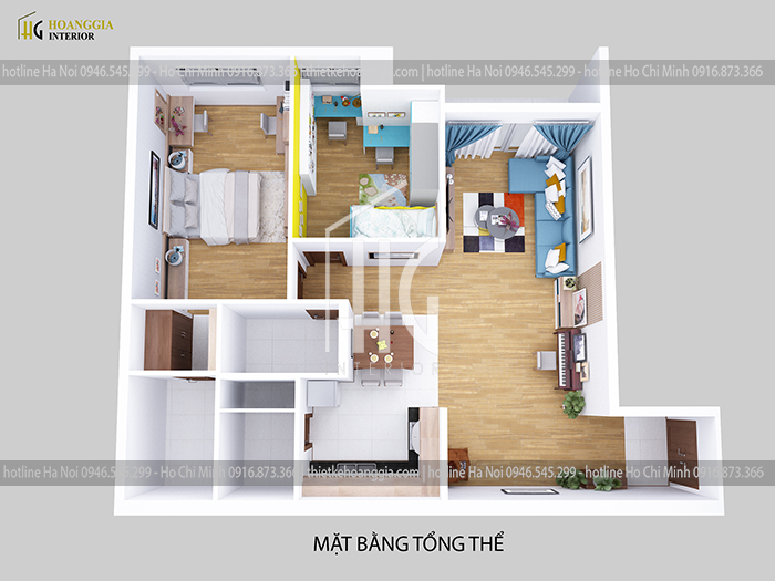 Tổng thể mặt bằng thiết kế căn hộ chung cư cao cấp v-star